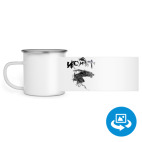 Кружка металлическая белая (круговая запечатка)