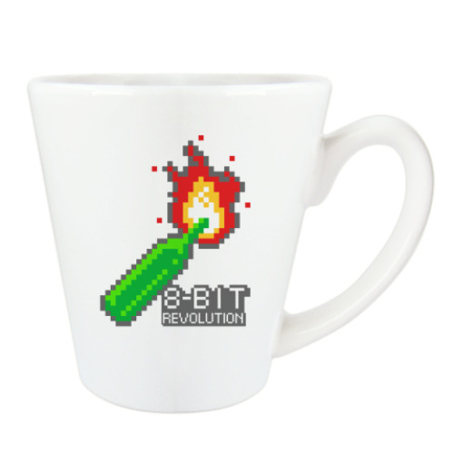 Чашка Латте с принтом 8-BIT Revolution