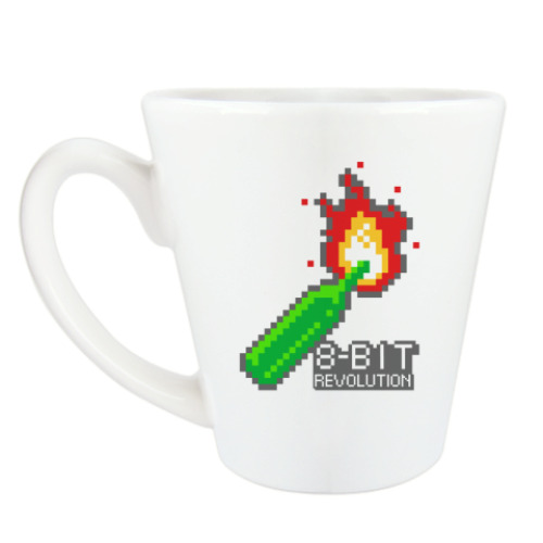 Чашка Латте с принтом 8-BIT Revolution