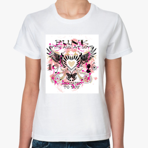 Классическая футболка с принтом Дизайн