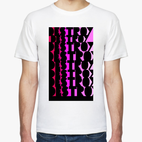 Футболка с принтом destroy disco