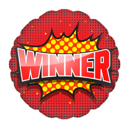 Подушка с принтом WINNER