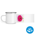 Кружка металлическая белая (круговая запечатка)