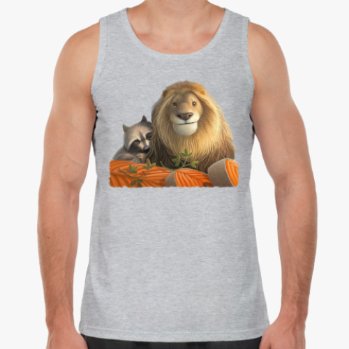 Майка с принтом Лев и Енот