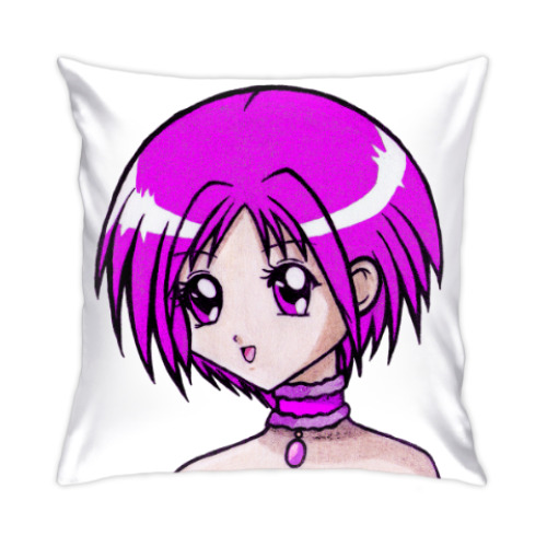 Подушка с принтом Аниме девушка