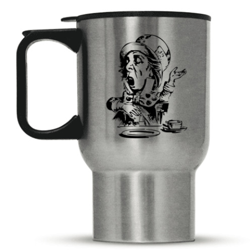 Кружка-термос с принтом Сумасшедший Шляпник