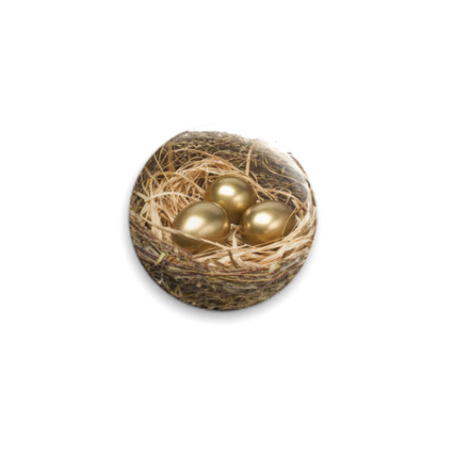 Значок 25мм с принтом  Гнездо