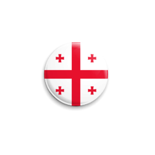 Значок 25мм с принтом  'Флаг Грузии'