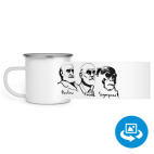 Кружка металлическая белая (круговая запечатка)