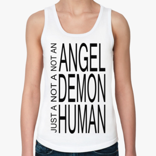Женская майка с принтом  'Human'