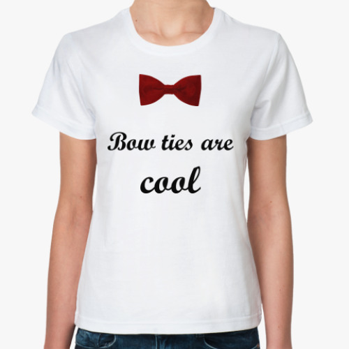 Классическая футболка с принтом  Bow ties are cool