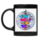 Кружка цветная UV-DTF