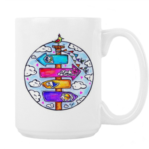 Кружка с принтом Указатель