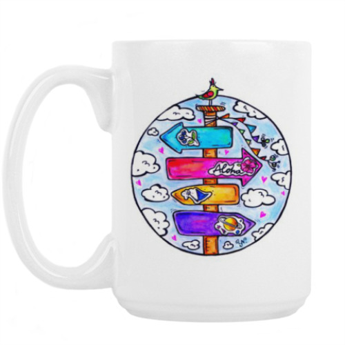 Кружка с принтом Указатель