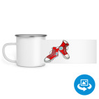 Кружка металлическая белая (круговая запечатка)