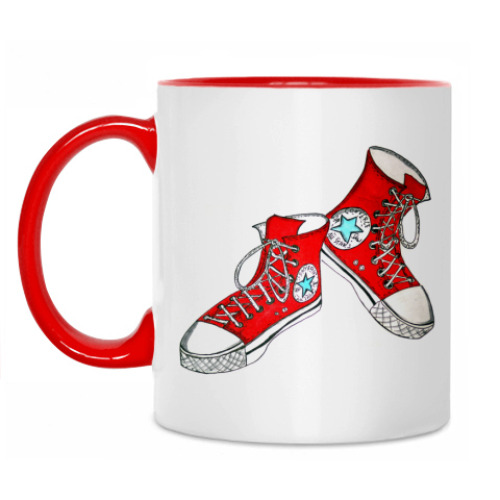 Кружка с принтом Кеды