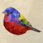 Птичка из полигонов