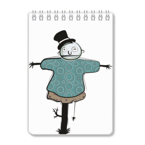 Блокнот с принтом 'Пугало'