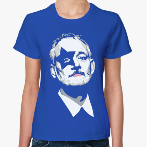 Женская футболка с принтом Bill Murray - Kiss