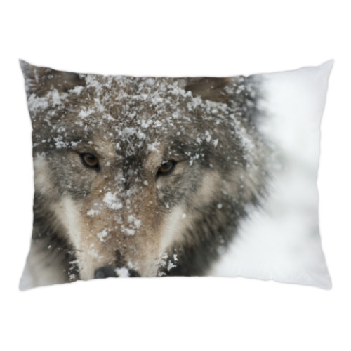 Подушка с принтом Волки