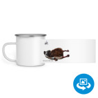 Кружка металлическая белая (круговая запечатка)