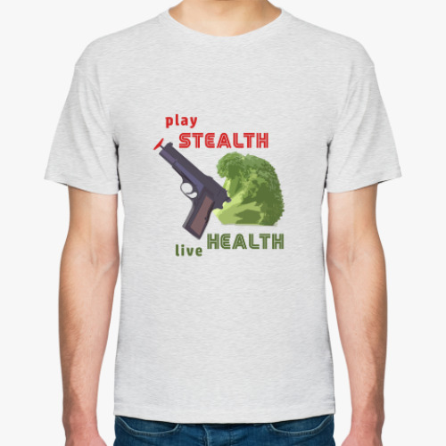 Футболка с принтом PLAY STEALTH LIVE HEALTH