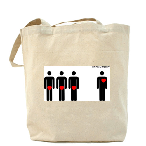 Сумка шоппер с принтом Think Different