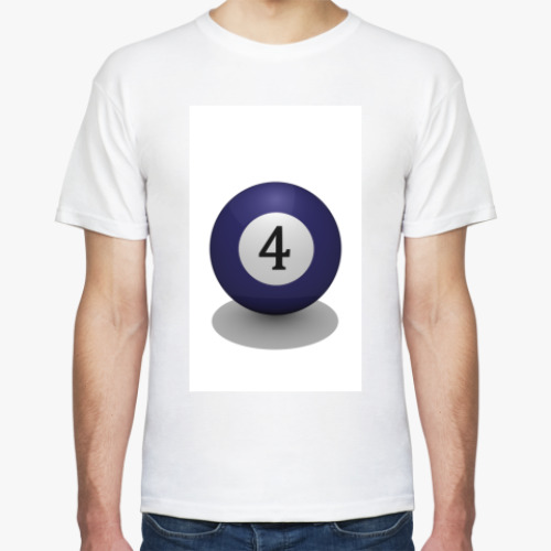 Футболка с принтом  'Бильярдный шар N4'