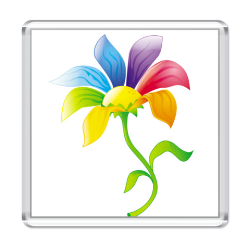 Магнит с принтом Цветик-семицветик