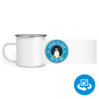 Кружка металлическая белая (круговая запечатка)