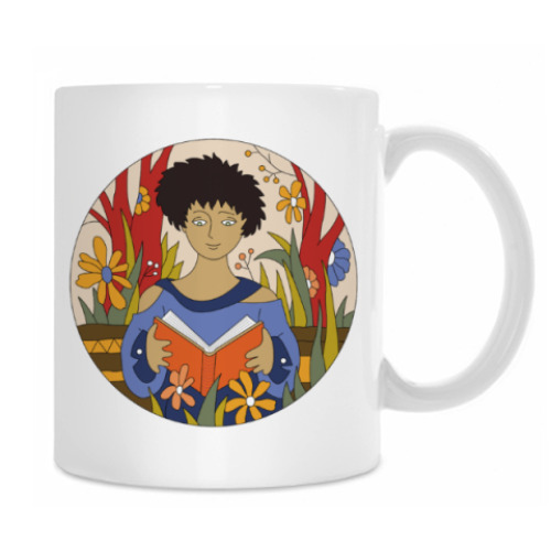 Кружка с принтом Книга - лучшая подружка