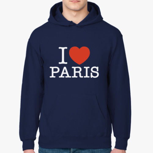 Толстовка худи с принтом I love Paris
