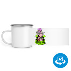 Кружка металлическая белая (круговая запечатка)