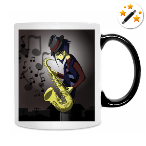 Кружка-хамелеон с принтом Джазмен