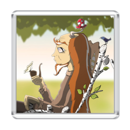 Магнит с принтом  'Леший'