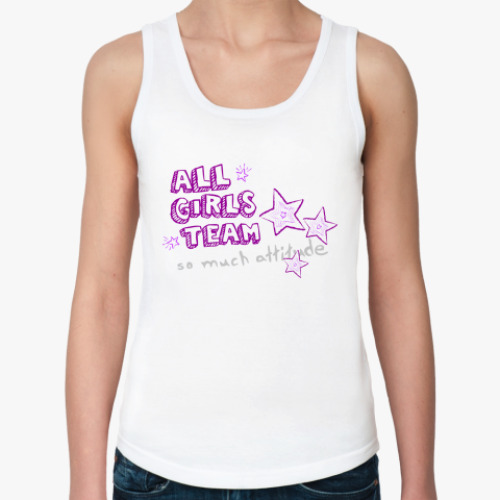 Женская майка с принтом All girls team