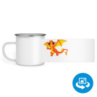 Кружка металлическая белая (круговая запечатка)