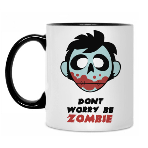 Кружка с принтом Dont Warry be Zombie