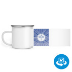 Кружка металлическая белая (круговая запечатка)