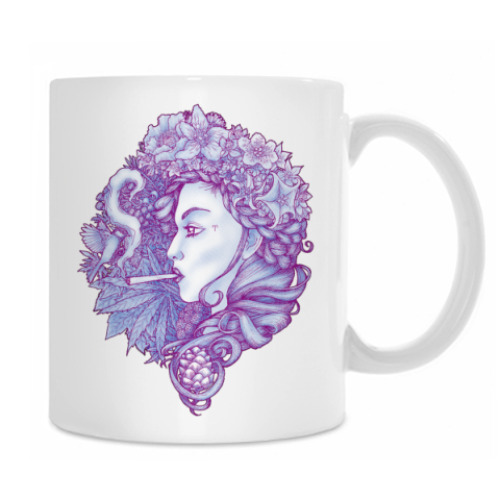 Кружка с принтом Flower Girl