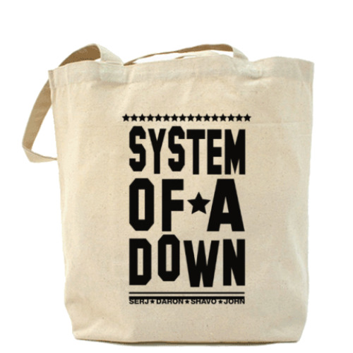 Сумка шоппер с принтом System of a Down names