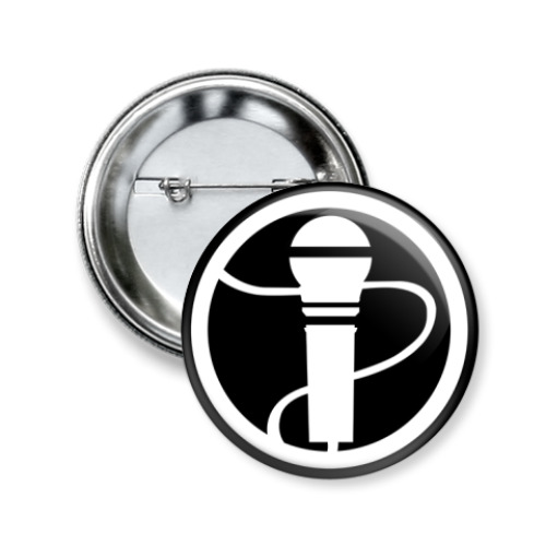 Значок 50мм с принтом  'Вокалист'