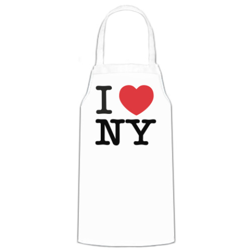 Фартук с принтом I love NY