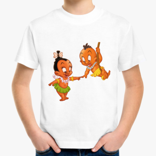 Детская футболка с принтом Папуасы