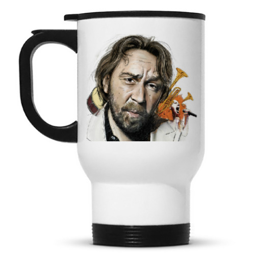 Кружка-термос с принтом Шнуров