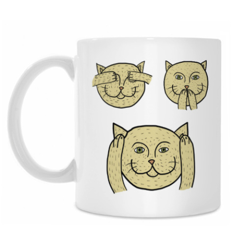 Кружка с принтом Ничего не вижу, ничего не...