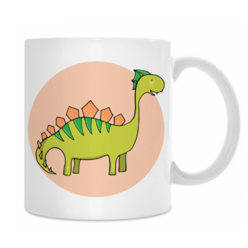 Кружка с принтом Динозаврик
