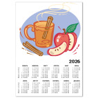 Календарь A2 2026, белый Глинтвейн