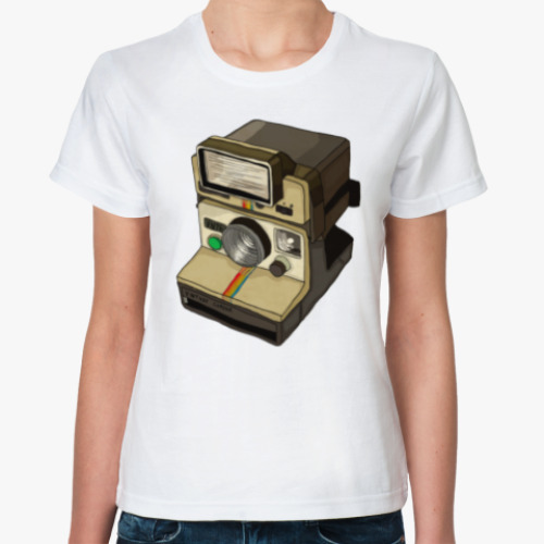 Классическая футболка с принтом Полароид