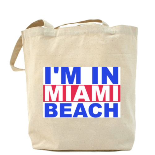 Сумка шоппер с принтом I'm in miami beach